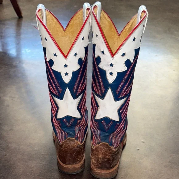 Anderson Bean Kids Patriotic Cowboy Boots with Star - Picture 4 of 6